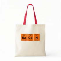 Periodic BaCoN $13.95 Canvas Tote Tote Bags