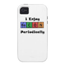 Periodic Table Bacon Science Chemistry Funny Case-Mate iPhone 4 Cases