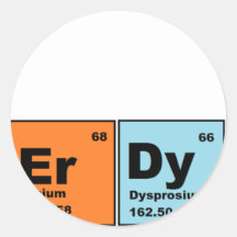 Periodic Table Nerdy Products Stickers