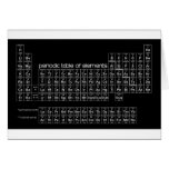 Periodic Table of Elements BLACK Greeting Cards