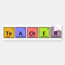 Periodic Table Teacher Appreciation Bumper Stickers