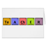 Periodic Table Teacher Appreciation Card