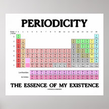 Periodicity Essence My Existence (Periodic Table) Posters