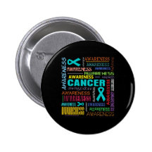 Peritoneal Cancer Awareness Collage Button