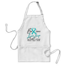 Peritoneal Cancer Believe Heart Collage Apron