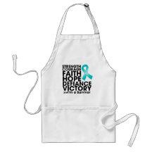 Peritoneal Cancer Hope Strength Victory Aprons