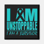 Peritoneal Cancer I Am Unstoppable Refrigerator Magnets