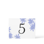 Periwinkle Blue Daisies Table Number Post Card