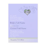 Periwinkle Blue Heart Swirl Wedding Invitation postcards
