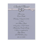 Periwinkle Hearts Bridal Shower Invitation Post Cards
