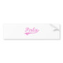 Perla Classic Style Name Bumper Sticker