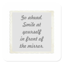 Permission to smile at yourself stickers
