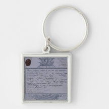 Permit for the Battle of Rossbach, 1757 Key Chain