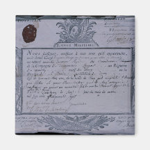 Permit for the Battle of Rossbach, 1757 Fridge Magnets