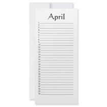 Perpetual Calendar April Daniel 4:22 Personalized Rack Card