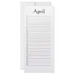 Perpetual Calendar April Daniel 4:22 rack cards