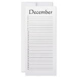 Perpetual Calendar December rack cards