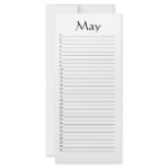 Perpetual Calendar May rack cards