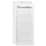 Perpetual Calendar November rack cards