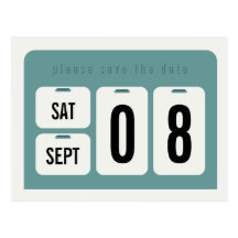 Perpetual Calendar Save the Date Announcement Postcards