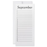 Perpetual Calendar September rack cards