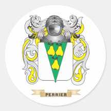 Perrier Coat of Arms (Family Crest) Round Sticker