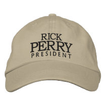 PERRY for President 2012 embroidered hats