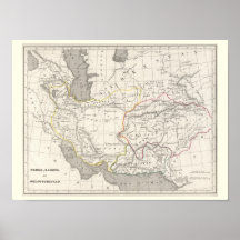 Perse, Kaboul et Beloutchistan - Historic Map Print