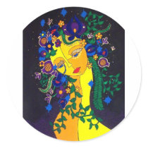 Persephone Round Sticker