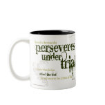 Perseveres under trial Christian purity coffee mug