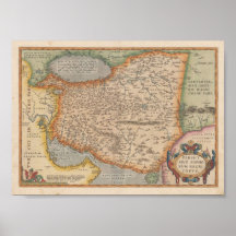 Persia Abraham Ortelius Map Reproduction Poster