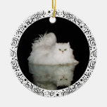 Persian Cat with Jade Green Eyes Christmas Tree Ornament