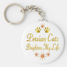 Persian Cats Brighten My Life Key Chain