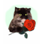 Persian Kitty with Rose Gifts and Apparel t-shirts