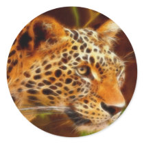 Persian Leopard Gift Series Round Sticker