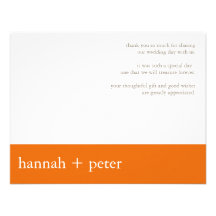 Persimmon Banner :: Thank You Card Personalized Invites
