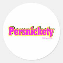 Persnickety Round Stickers