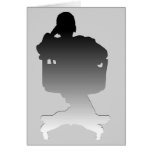 Person in Chair Silhouette - Card