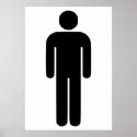 Person Man Sign Universal Silhouette Classic Comic posters