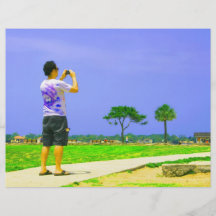 Person taking pic st augustine flyers