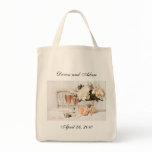 Personal Bridal Tote Bag "Champagne and Flowers" bags