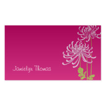 Personal Business Card - Purple Floral Template