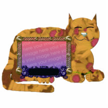 personal cat picture frame yellow photo sculpture