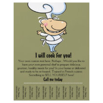 Personal chef/catering tear sheet flyer