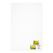 Personal Custom Your Name Stationery Poppies