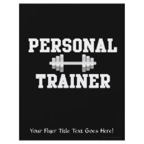 Personal Trainer Black and White Dumbell Training
