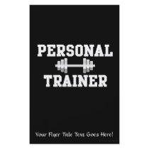 Personal Trainer Black and White Dumbell Training