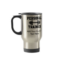 Personal Trainer Black and White Dumbell Training Mug