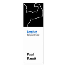 Personal Trainer Black Vertical Business Card