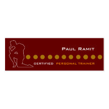 Personal Trainer Brown Dots Business Card